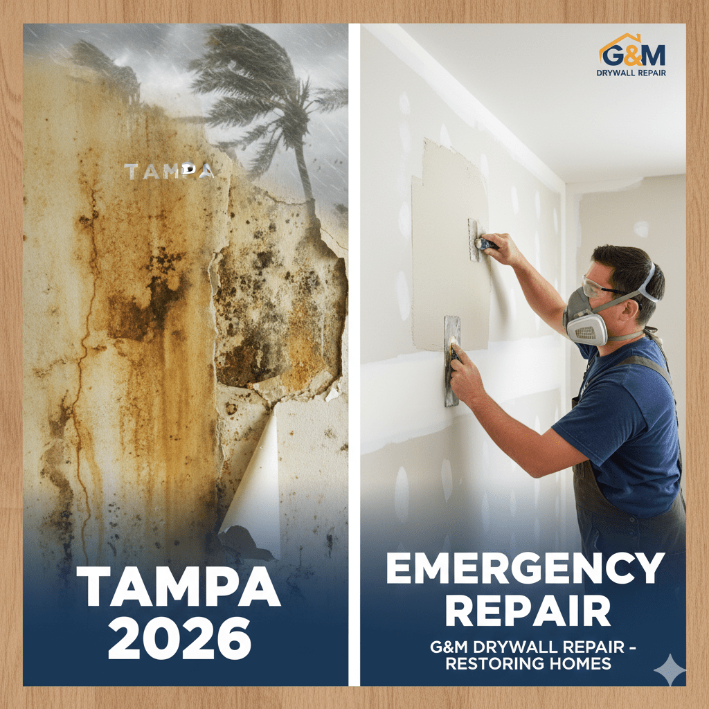 Emergency water damage drywall repair Tampa 2026 hurricane guide